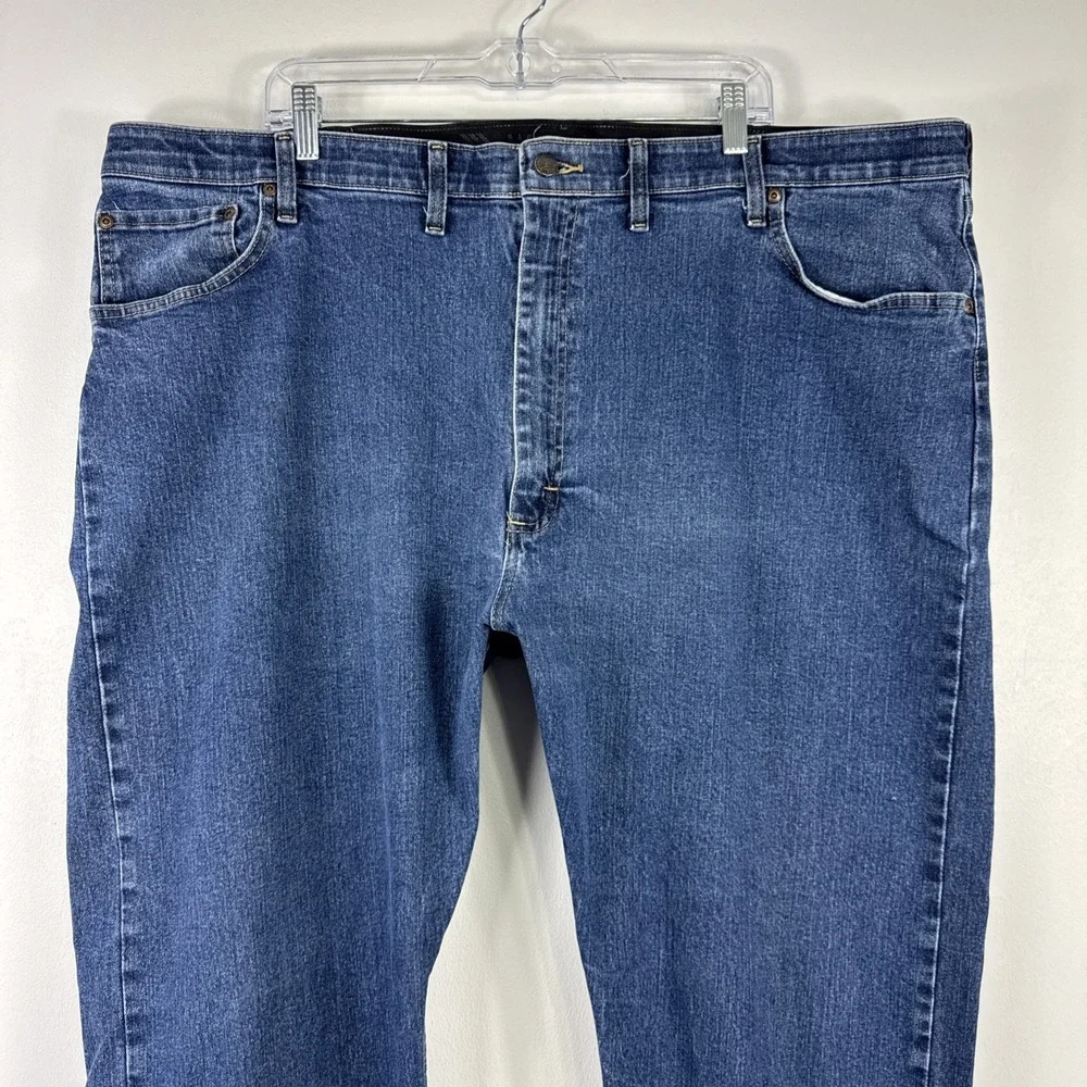 Wrangler Authentics Jeans Men 46x30 Denim Flex Waistband Relaxed Fit Medium Wash